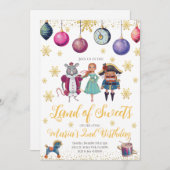 Nutcracker Ballerina Winter zum Geburtstag Einladu Einladung (Vorne/Hinten)