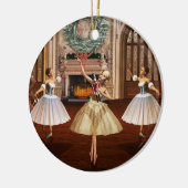Nutcracker Ballerinas Doppelseitiges Ornament (Links)