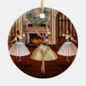 Nutcracker Ballerinas Doppelseitiges Ornament (Hinten)