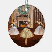 Nutcracker Ballerinas Weihnachtsgeschenk Keramikornament (Links)