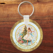 Nutcracker Ballet Ballerina - Christmas Keepsake Schlüsselanhänger (Vorderseite)