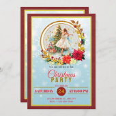 Nutcracker Ballet Ballerina - Christmas Party Feiertagskarte (Vorne/Hinten)