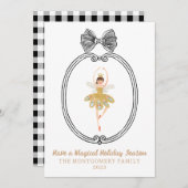 Nutcracker Ballet Bow Wappen Weihnachtskarte Einladung (Vorne/Hinten)