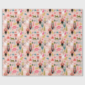 Nutcracker Ballet Characters - rosa Geschenkpapier (Flach)