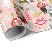 Nutcracker Ballet Characters - rosa Geschenkpapier (Rolleneckpunkt)