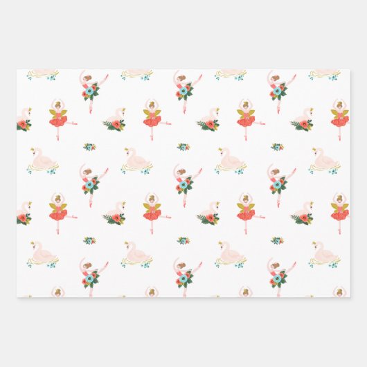 Nutcracker Ballet Charaktere Weihnachten Geschenkpapier Set (Vorderseite 3)