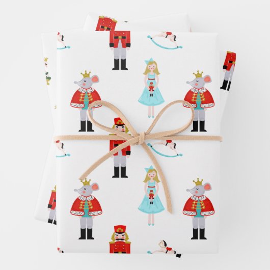 Nutcracker Ballet Charaktere Weihnachten Geschenkpapier Set (Beispiel)