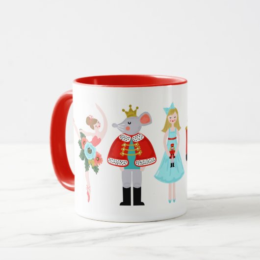 Nutcracker Ballet Charaktere Weihnachten Tasse (Vorderseite Links)