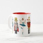 Nutcracker Ballet Charaktere Weihnachten Zweifarbige Tasse (Vorderseite Links)