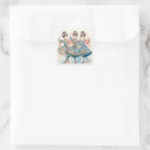 Nutcracker Ballet, Chinese Dancers Quadratischer Aufkleber (Tasche)