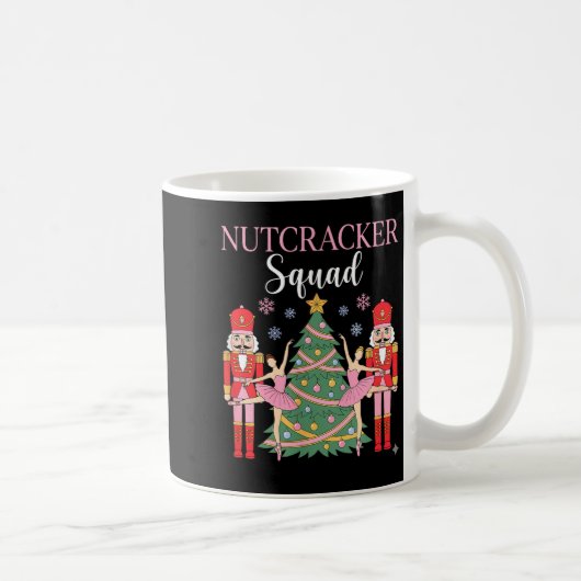 Nutcracker Ballet Christmas Ballerina Nk Dance Squ Kaffeetasse (Rechts)