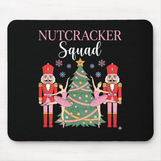 Nutcracker Ballet Christmas Ballerina Nk Dance Squ Mousepad (Vorne)