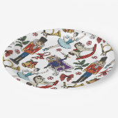 Nutcracker Ballet Christmas Kids Xmas Party Pappteller (Schrägansicht)