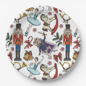 Nutcracker Ballet Christmas Kids Xmas Party Pappteller (Vorderseite)