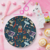 Nutcracker Ballet Christmas Navy Xmas Party Pappteller (Party)