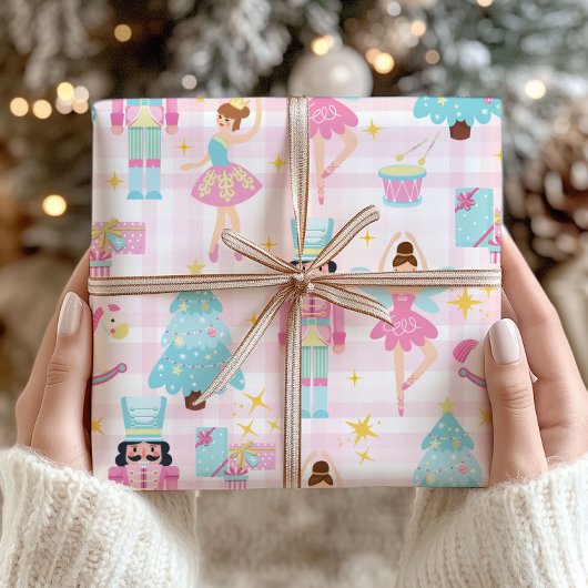 Nutcracker Ballet Christmas Pastel Wrapping Paper Geschenkpapier