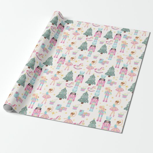 Nutcracker Ballet Christmas Wrapping Paper Geschenkpapier (Ungerollt)