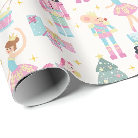 Nutcracker Ballet Christmas Wrapping Paper Geschenkpapier (Rolleneckpunkt)
