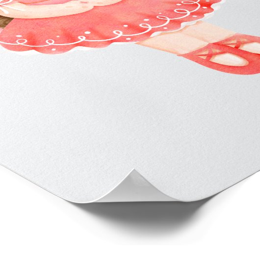 Nutcracker Ballet Clara Weihnachten Poster (Ecke)