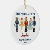 Nutcracker Ballet Custom Name & Role Keramik Ornament (Rechts)