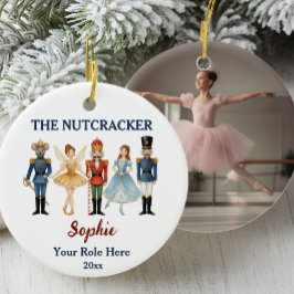 Nutcracker Ballet Custom Name & Role, Photo Keramik Ornament