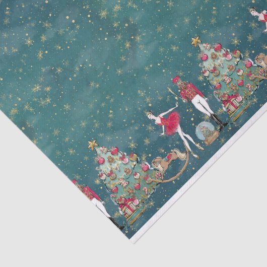 Nutcracker Ballet Dancer Green Christmas Seidenpapier (Ausschnitt)