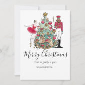 Nutcracker Ballet Dancer Holiday Card Einladung (Vorderseite)