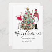 Nutcracker Ballet Dancer Holiday Card Einladung (Vorne/Hinten)