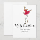 Nutcracker Ballet Dancer Holiday Card Einladung (Vorne/Hinten)