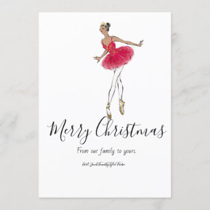 Nutcracker Ballet Dancer Holiday Card Einladung