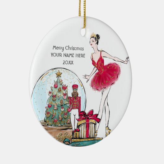 Nutcracker Ballet Dancer Keramik Ornament (Rechts)
