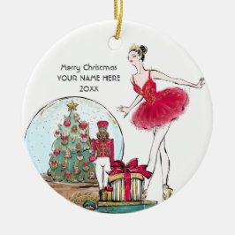 Nutcracker Ballet Dancer Keramik Ornament