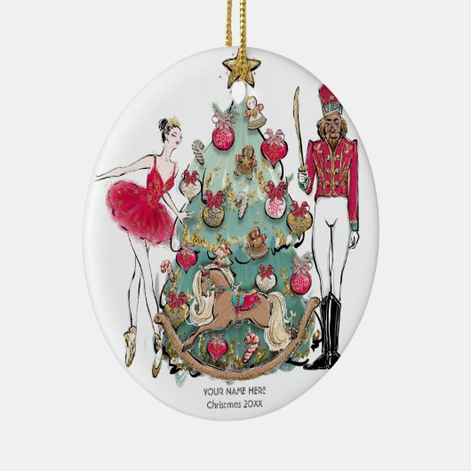 Nutcracker Ballet Dancer Weihnachten Keramik Ornament (Rechts)