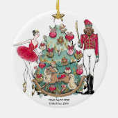 Nutcracker Ballet Dancer Weihnachten Keramik Ornament (Hinten)