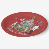 Nutcracker Ballet Dancer Weihnachten Pappteller (Schrägansicht)