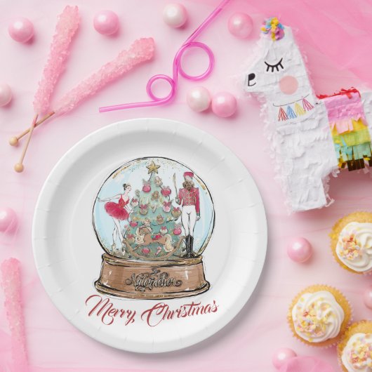 Nutcracker Ballet Dancer Weihnachten Pappteller (Party)