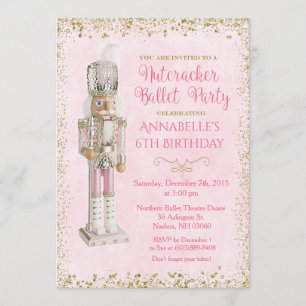 Nutcracker Ballet Einladung zum Geburtstag