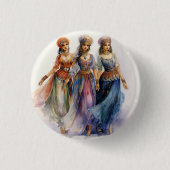 Nutcracker Ballet, Elegant Arab Dancers Button (Vorderseite)