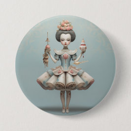 Nutcracker Ballet Fashion-Chinese Dancers Button