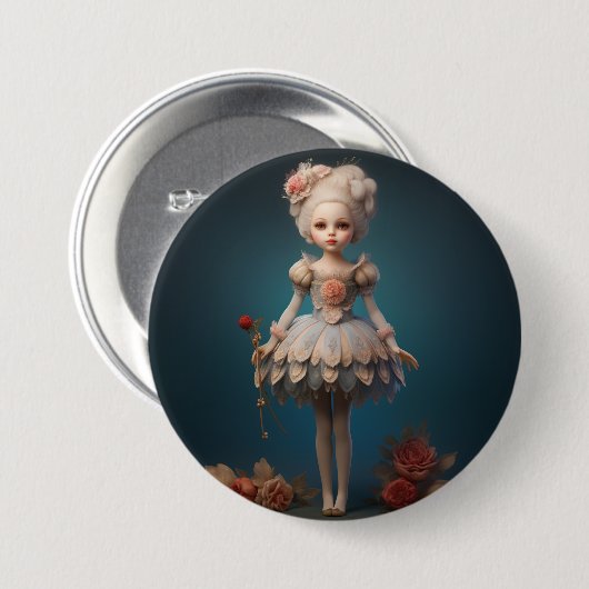 Nutcracker Ballet Fashion-Dew Drop Fairy Button (Vorne & Hinten)
