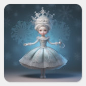 Nutcracker Ballet Fashion-Snow Queen Quadratischer Aufkleber (Vorderseite)
