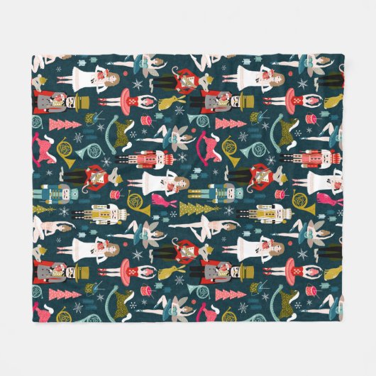 Nutcracker Ballet Fleecedecke (Vorderseite (Horizontal))