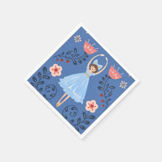 Nutcracker Ballet Foto Weihnachten Serviette (Ecke)