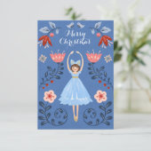 Nutcracker Ballet Foto Weihnachtskarte Einladung (Stehend Vorderseite)