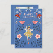 Nutcracker Ballet Foto Weihnachtskarte Einladung (Vorne/Hinten)