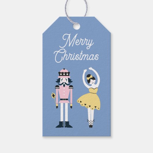 Nutcracker Ballet Frohe Weihnachten Geschenkanhänger (Vorderseite)