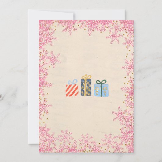 Nutcracker Ballet Geburtstagswinterrosa Einladung (Rückseite)