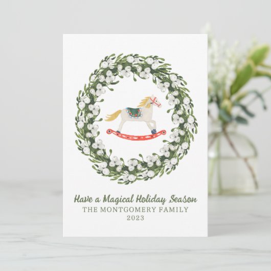 Nutcracker Ballet Greenerity Weihnachtskarte Einladung (Stehend Vorderseite)