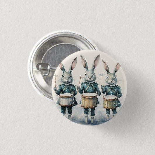 Nutcracker Ballet, Hare Drummers Button (Vorne & Hinten)