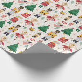 Nutcracker Ballet Holiday Pattern Geschenkpapier (Ecke)